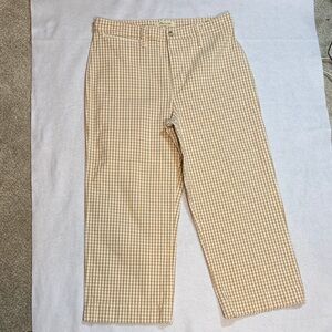 Madewell Women’s Beige Checkered Chinos size 32